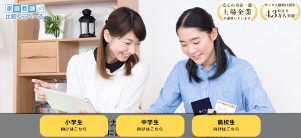 「小学生」「中学生」「高校生」から選択の画像