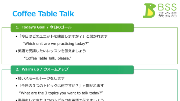 BSS英会話オンラインの教材2:Rapid-Fire Questions