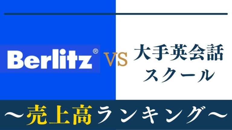 【比較】ベルリッツの売上っていくら？大手英会話スクールの売上高ランキング