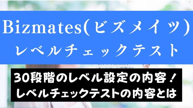 ビズメイツのレベルチェックの内容は厳しい？30段階のレベル目安も解説