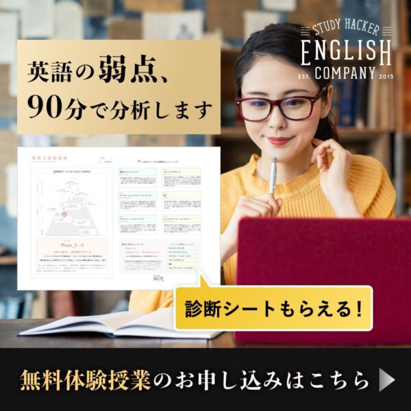 ENGLISH COMPANYの英語力診断シート