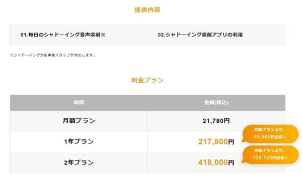 シャドーイング添削コース