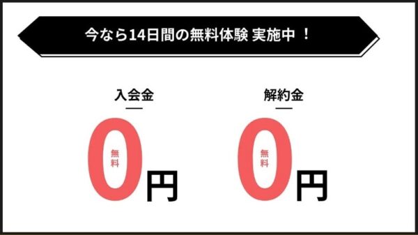 入会金・解約金は0円