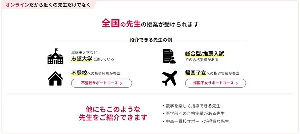 トライのオンライン個別指導塾の特徴